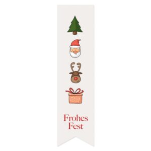 Etikett "Frohes Fest" 35 x 135 mm