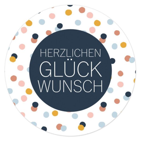 Etikett "Herzlichen Glückwunsch" 65 mm