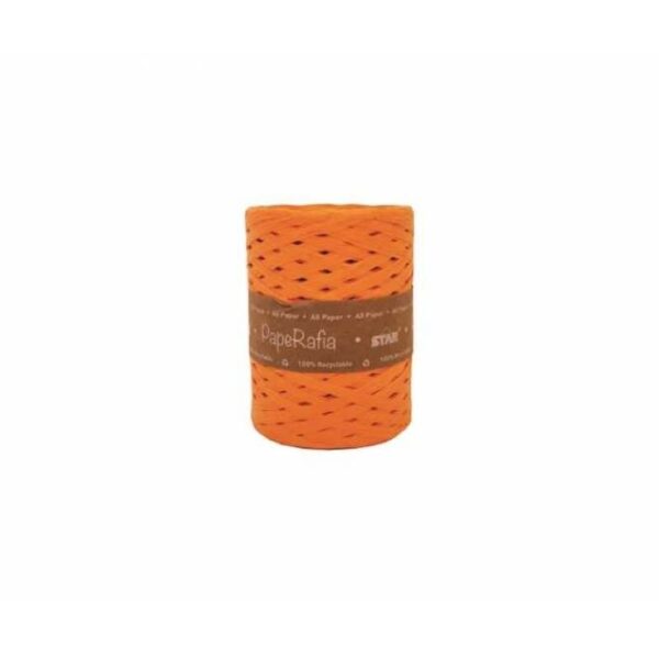 Geschenkband aus Papierbast "Orange" 5-8 mm x 200 m