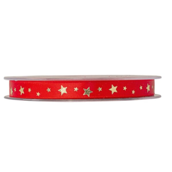 Geschenkband ''Little Stars'' Rot 10 mm x 25 m