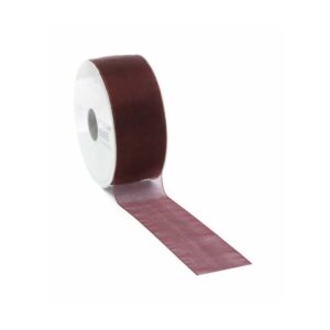 Geschenkband "Organza" in Bordeaux 15 mm x 50 m