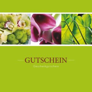 12 x Geschenkgutschein "Blume"