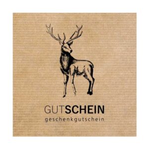 12 x Geschenkgutschein "Hirsch"