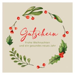 12 x Geschenkgutschein "Kranz"