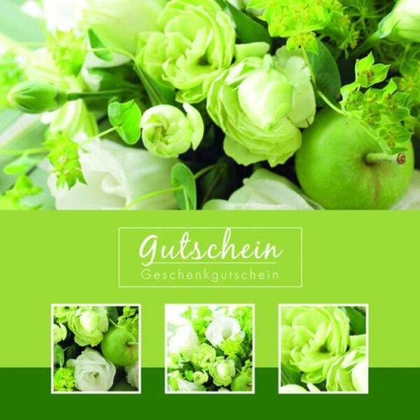 12 x Geschenkgutschein "Weiße Blumen"