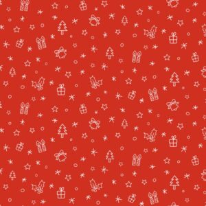 Geschenkpapier "Weihnachten Rot/Gold" 50 cm x 200 m