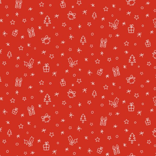 Geschenkpapier "Weihnachten Rot/Gold" 50 cm x 200 m