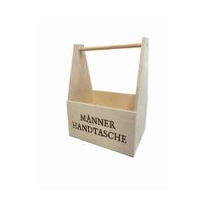 Holzflaschenträger "Männerhandtasche " 215 x 144 x 295 mm