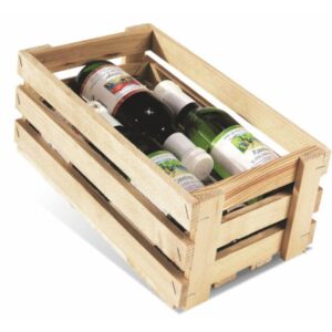 Holzkiste 6er "Piccolo" für Sekt/Wein 262 x 148 x 110 mm