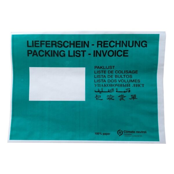 Papier-Lieferscheintaschen DIN C5 (bedruckt)