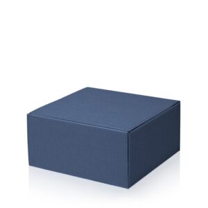 25 x Präsentkarton "Modern Blau" Größe M 250 x 250 x 120 mm