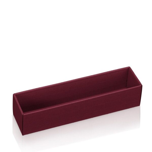 25 x Schatullenboden "Modern Bordeaux" für 1 Flasche 380 x 90 x 90 mm