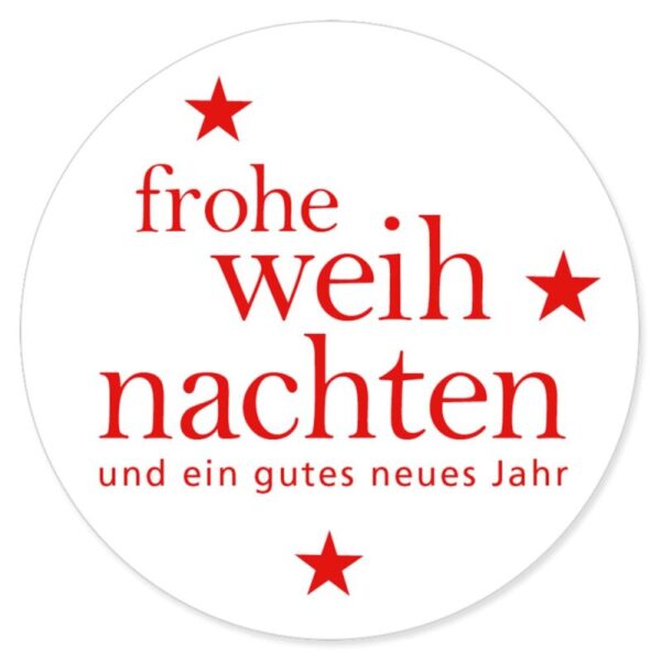 Verschlussetikett "'Frohe Weihnachten''