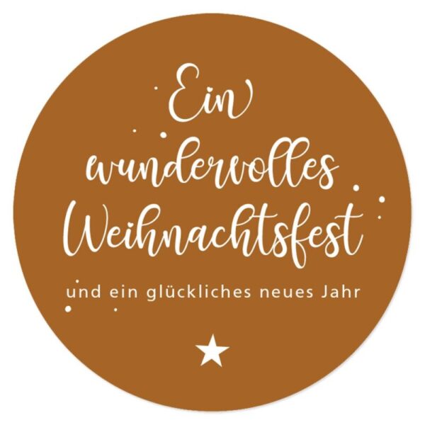 Verschlussetikett ''Wundervolle Weihnachten''