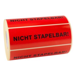 Warnetikett "NICHT STAPELBAR" 150 x 50 mm