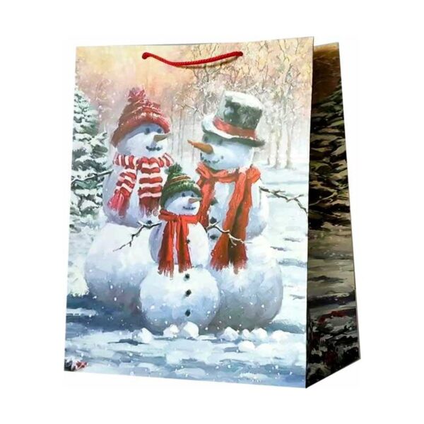 20 x Geschenktüte "Schneemann" 265 x 135 x 325 mm