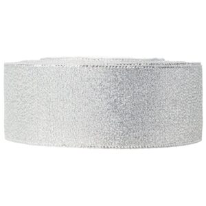 5 x Geschenkband Silber 40mm x 22m