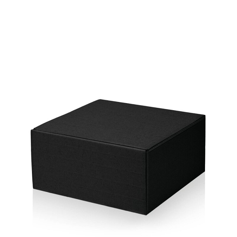 25 x Geschenkbox ''Modern Schwarz'' Größe M 250 x 250 x 120 mm