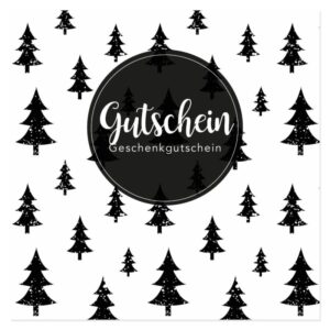 12 x Geschenkgutschein "Tanne"