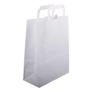 Papier-Tragetaschen 260 + 170 x 250 mm (weiß)