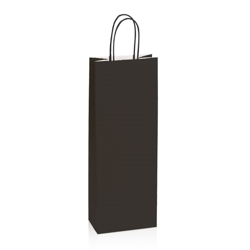 300 x Papiertragetasche 140 x 80 x 390 mm (schwarz)