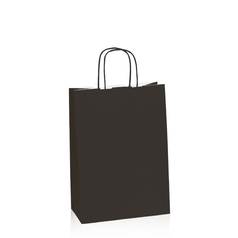 250 x Papiertragetasche 220 x 100 x 310 mm (schwarz)