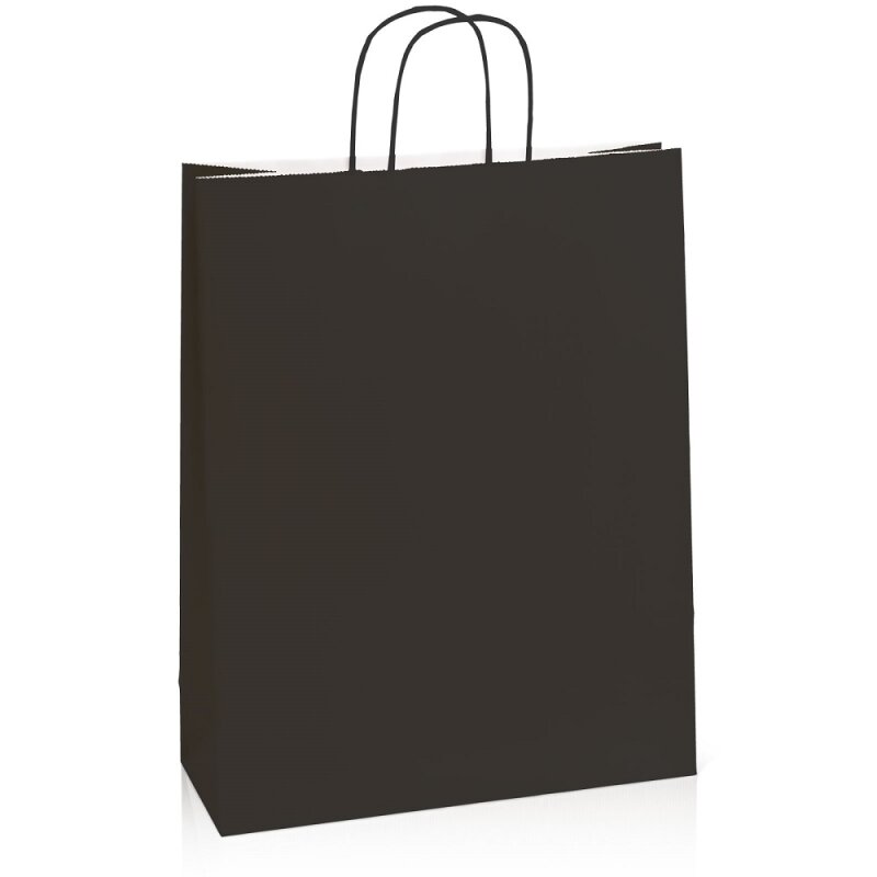 200 x Papiertragetasche 320 x 120 x 410 mm (schwarz)