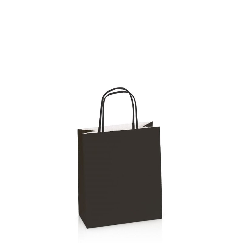 300 x Papiertragetasche180 x 80 x 220 mm (schwarz)