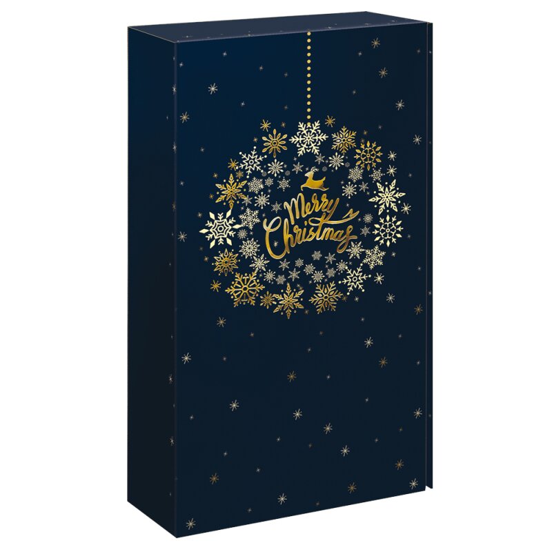 25 x Präsentkarton "Christmas Ball" für 2 Flaschen 360 x 192 x 95 mm