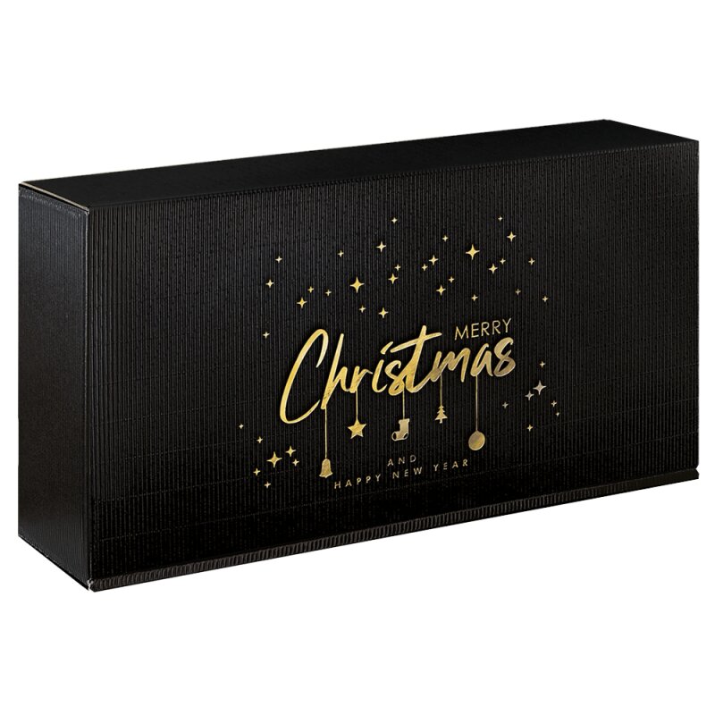 25 x Präsentkarton für 2 Flaschen "Golden Wishes" 360 x 192 x 95 mm