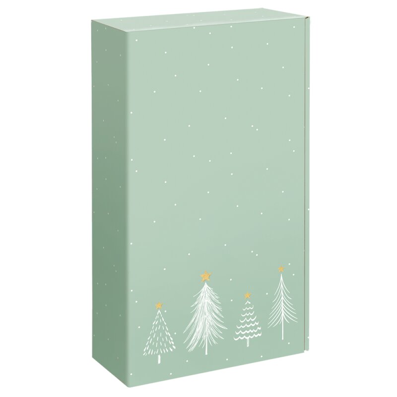 25 x Präsentkarton "Modern Christmas" für 2 Flaschen 360 x 192 x 95 mm