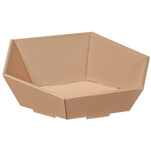 25 x Präsentkorb 6-eckig "mini" 200 x 168 x 85 mm (natura)