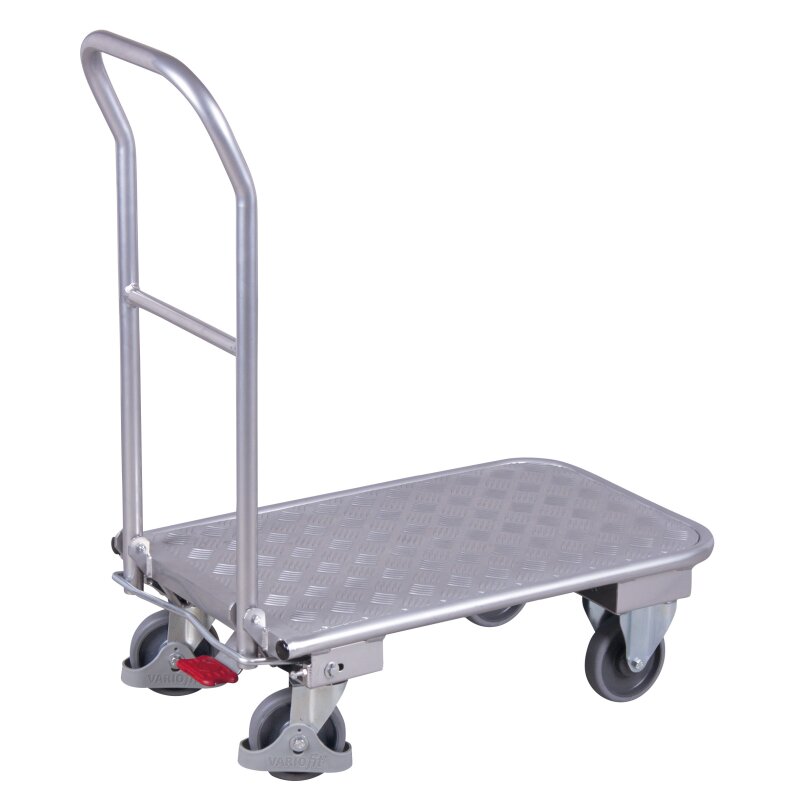 VARIOfit Aluminium Klappbügelwagen Typ L + EasySTOP - Silber