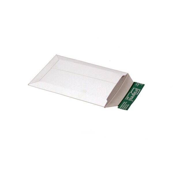 100 x Versandtasche aus Vollpappe (weiß) 175 x 250 mm