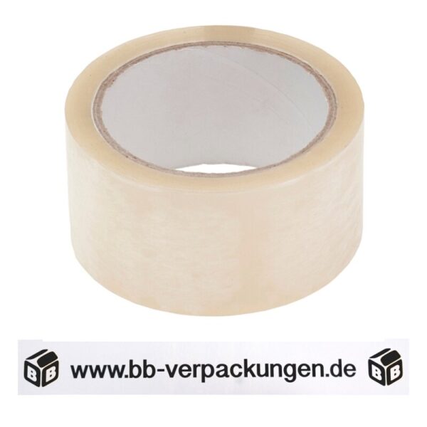 108 x Bedrucktes PP-Klebeband leise Transparent 1-farbig