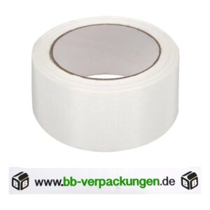 108 x Bedrucktes PP-Klebeband leise Weiß 2-farbig
