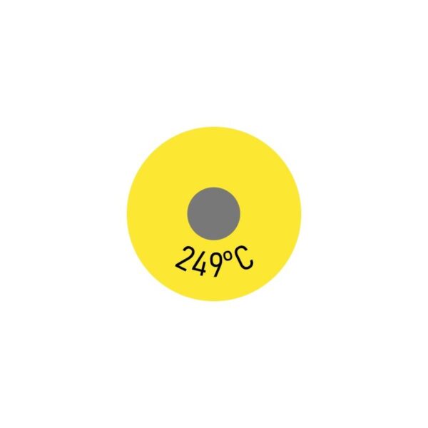 250 x Einzelmesspunkt 249 °C