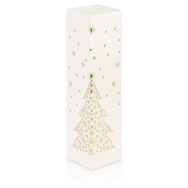 50 x Faltschachtel ''Seta Bianco Sternenbaum'' für 1 Flasche 90 x 90 x 355