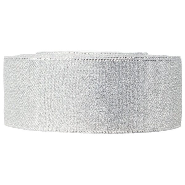 5 x Geschenkband Silber 40mm x 22m
