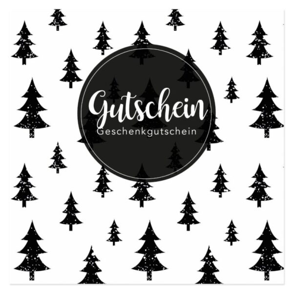 12 x Geschenkgutschein "Tanne"