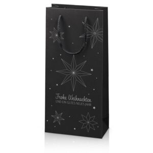 20 x Geschenktüte "Weihnachtsstern" 170 x 85 x 360 mm (schwarz)