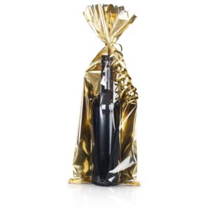 50 x Klarsichtbeutel 500 x 180 mm (Transparent/Gold)