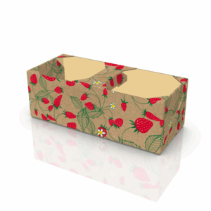 20 x Obstkorb "Erdbeerzeit" für 1 kg 259 x 109 x 89 mm