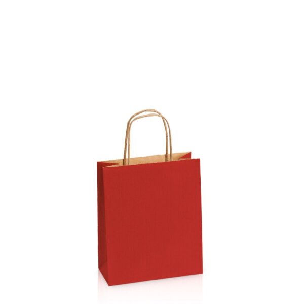 300 x Papiertragetasche 180 x 80 x 220 mm (dunkelrot)