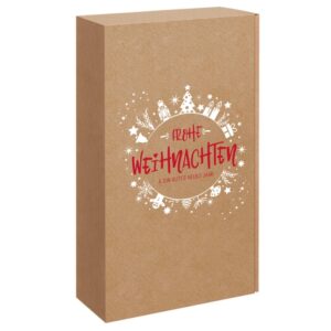 25 x Präsentkarton für 2 Flaschen 360 x 192 x 95 mm (Christmas Joy)