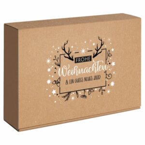 25 x Präsentkarton für 3 Flaschen 360 x 250 x 95 mm (Frohe Weihnachten)