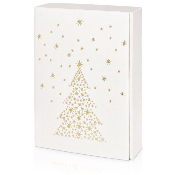 25 x Präsentkarton ''Seta Bianco Sternenbaum'' für 3 Flaschen 360 x 250 x