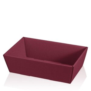 25 x Präsentkorb 4-eckig 330 x 190 x 110 mm (Bordeaux)
