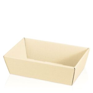 25 x Präsentkorb 4-eckig 330 x 190 x 110 mm (Creme)