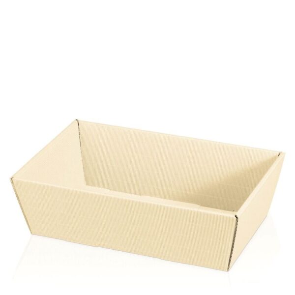 25 x Präsentkorb 4-eckig 330 x 190 x 110 mm (Creme)